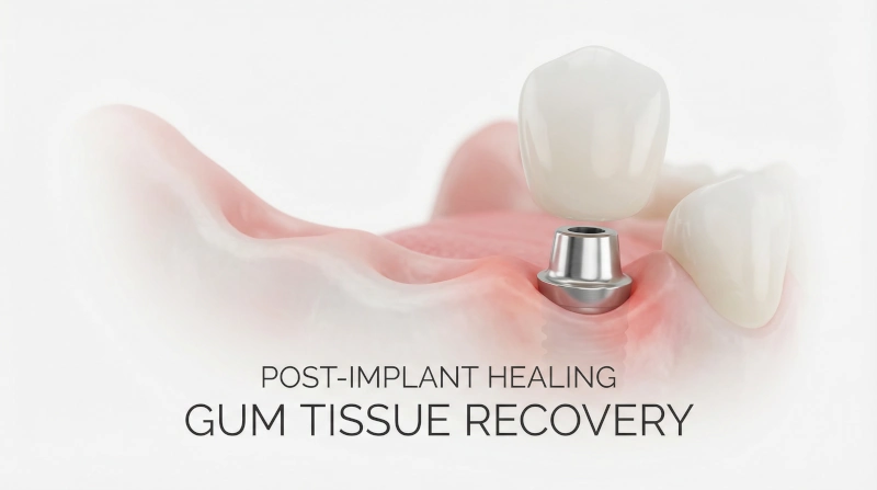 سفید شدن لثه بعد از جراحی ایمپلنت؛ تا چه اندازه طبیعی است؟